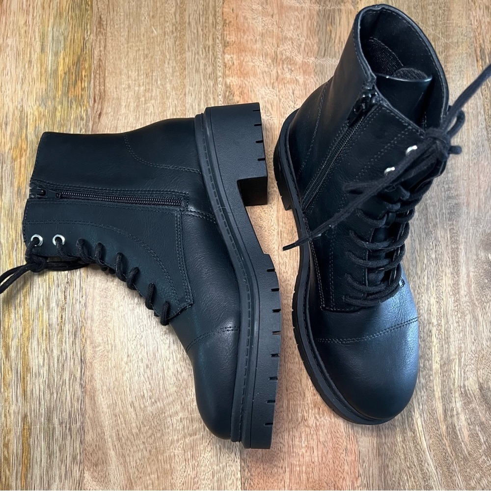 Style & Co. Black Combat Boots